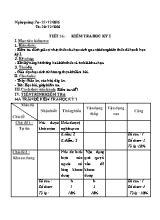 Giáo án Giáo dục công dân Lớp 7 - Tiết 16 Kiểm tra học kỳ I - Năm học 2016-2017